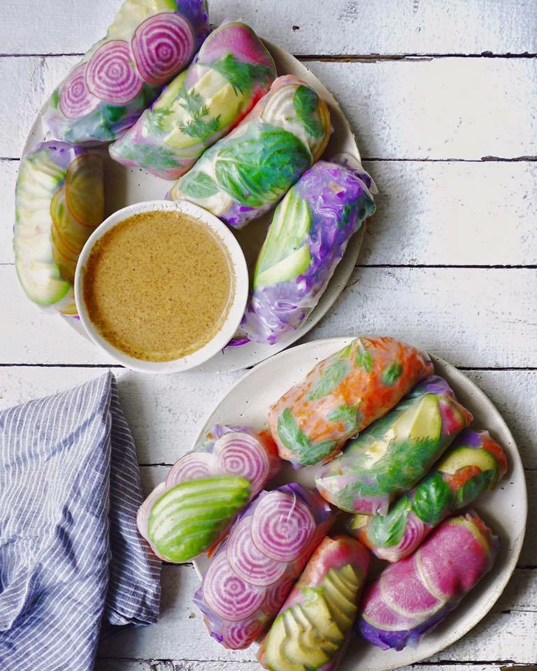 Recipe for Colorful Salad Rolls